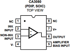 CA3080A Datasheet PDF Intersil