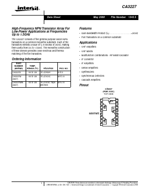 CA3227 Datasheet PDF Intersil