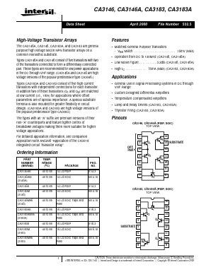 3146A Datasheet PDF Intersil