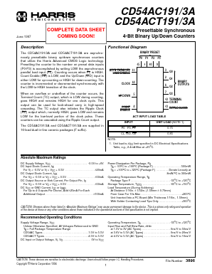 CD54AC1913A Datasheet PDF Intersil