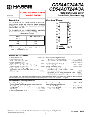 CD54AC244 Datasheet PDF Intersil