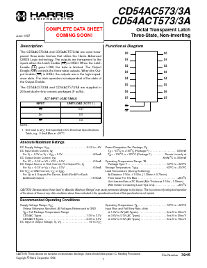 CD54AC573 Datasheet PDF Intersil