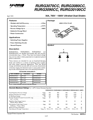 RURG3090C Datasheet PDF Intersil