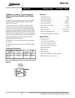 HFA1145IP Datasheet PDF Intersil