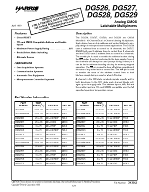DG529CY Datasheet PDF Intersil