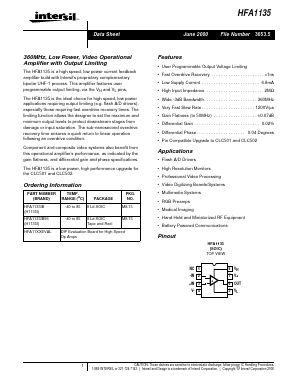 HFA1135 Datasheet PDF Intersil