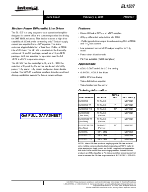 EL1507 Datasheet PDF Intersil