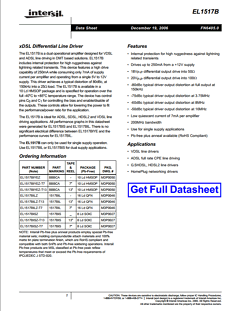EL1517BILZ-T7 Datasheet PDF Intersil