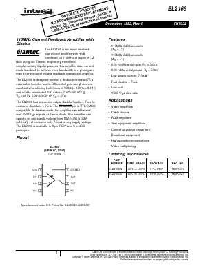 EL2166CS Datasheet PDF Intersil