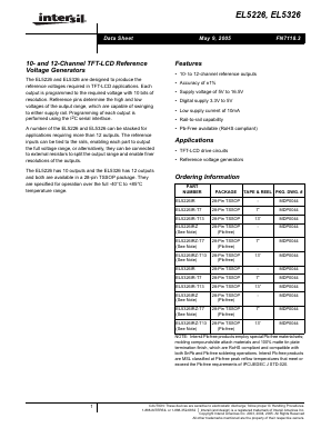 EL5226IR Datasheet PDF Intersil