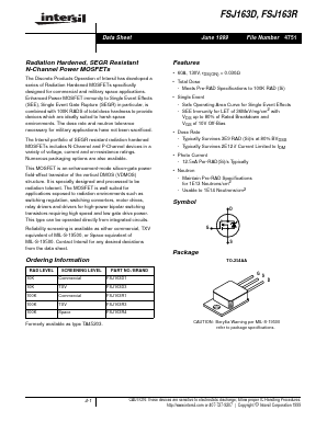FSJ163D Datasheet PDF Intersil