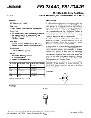 FSL23A4R3 Datasheet PDF Intersil
