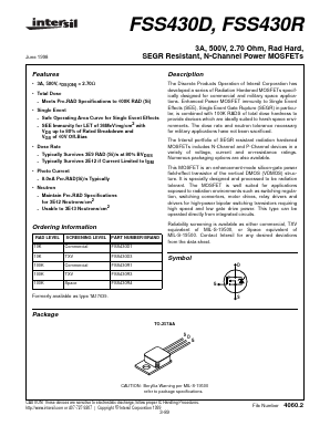 FSS430D Datasheet PDF Intersil