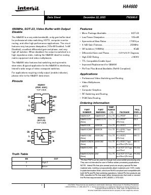 HA4600 Datasheet PDF Intersil