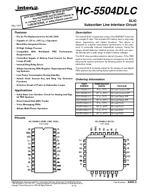 HC-5504DLC Datasheet PDF Intersil