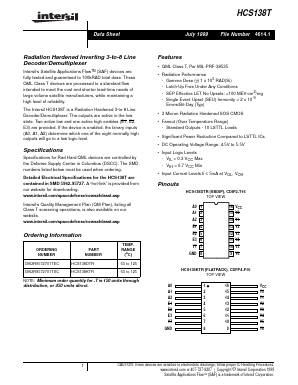 HCS138DTR Datasheet PDF Intersil