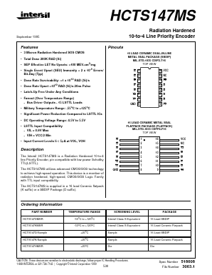 HCTS147D Datasheet PDF Intersil