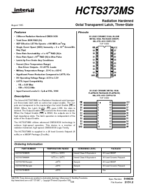 HCTS373KMSR Datasheet PDF Intersil