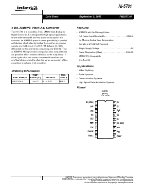 HI-5701 Datasheet PDF Intersil