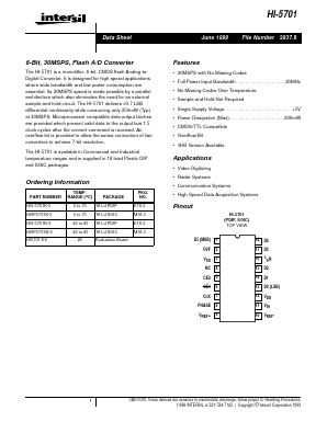 HI-5701 Datasheet PDF Intersil