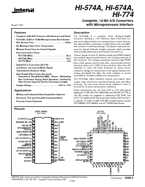 HI-574A Datasheet PDF Intersil