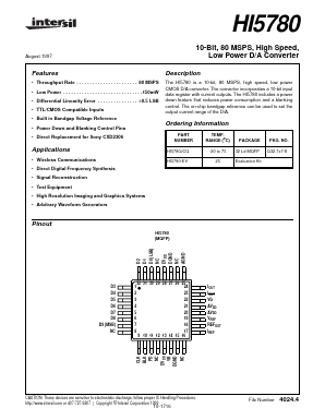 HI5780 Datasheet PDF Intersil
