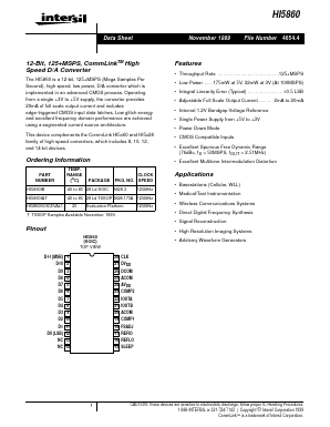 HI5860IA Datasheet PDF Intersil