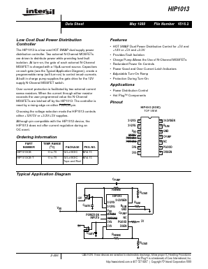 HIP1013 Datasheet PDF Intersil