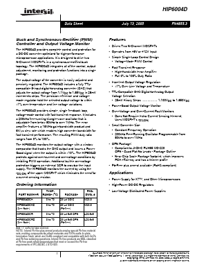 HIP6004DCRZ Datasheet PDF Intersil