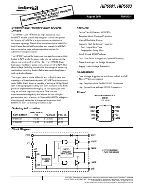 HIP6601 Datasheet PDF Intersil