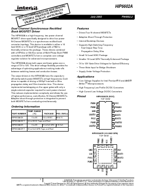 HIP6602ACR-T Datasheet PDF Intersil