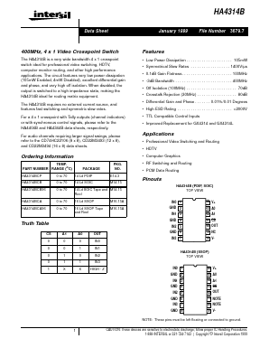 HA4314BCB96 Datasheet PDF Intersil