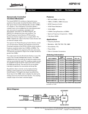 HSP45116GM-15883 Datasheet PDF Intersil