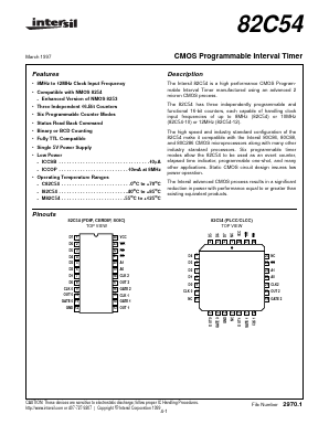 CD82C54-10 Datasheet PDF Intersil