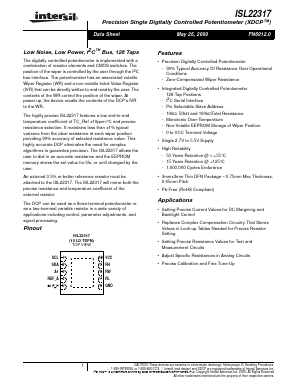 ISL22317 Datasheet PDF Intersil