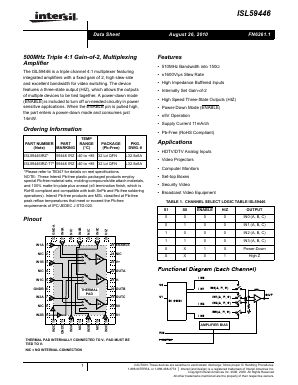 ISL59446 Datasheet PDF Intersil