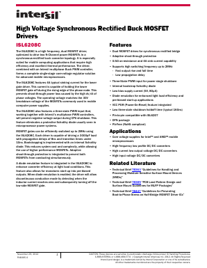 ISL6208C Datasheet PDF Intersil