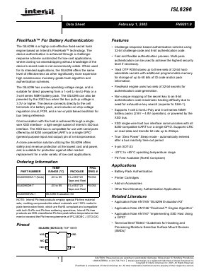 ISL6296 Datasheet PDF Intersil