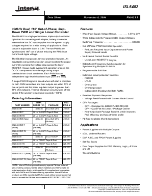 ISL6402IVZ Datasheet PDF Intersil