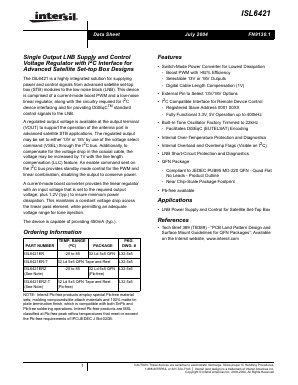 ISL6421 Datasheet PDF Intersil