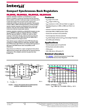 ISL80019AIRZ-T7A Datasheet PDF Intersil