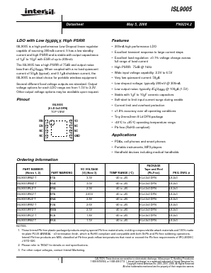 ISL9005 Datasheet PDF Intersil