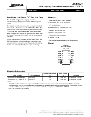 ISL90841 Datasheet PDF Intersil