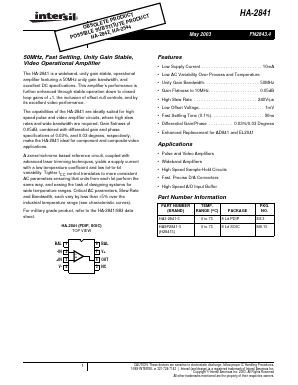 HA-2841 Datasheet PDF Intersil