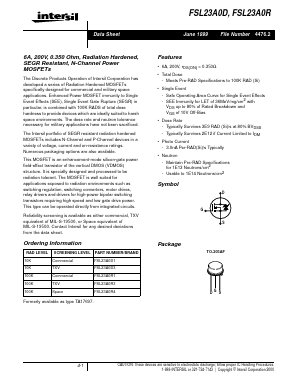FSL23A0D3 Datasheet PDF Intersil