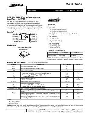76112SK8 Datasheet PDF Intersil