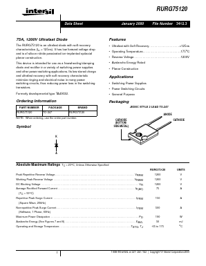 RURG75120 Datasheet PDF Intersil