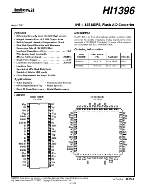 HI1396JCJ Datasheet PDF Intersil