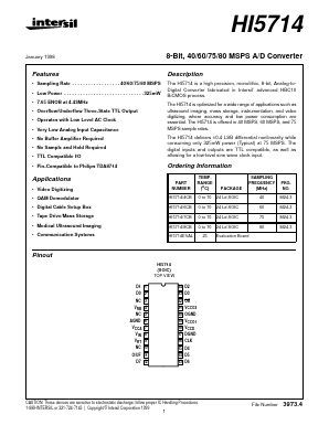 HI5714/7CB Datasheet PDF Intersil