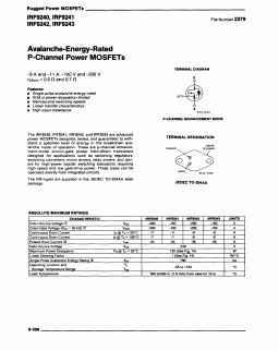 IRF9243 Datasheet PDF Intersil